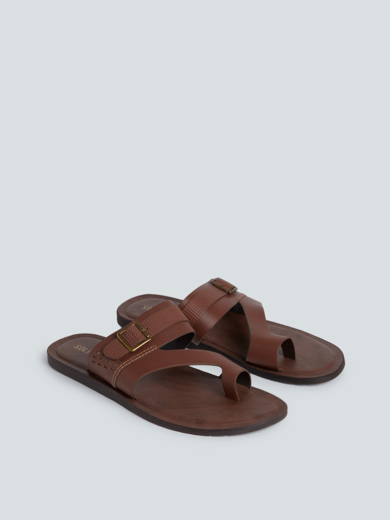 Soleplay Tan Multi-Strap Sandals